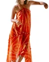 Lovestitch Bas Vacation Dress In Rust In Multi