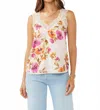 Lovestitch Blushing Meadow Lace Tank Top In Natural/orchid In Multi