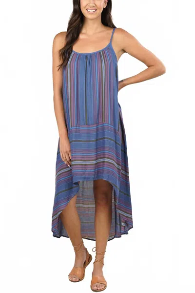 Lovestitch Borderline Midi Dress In Navy In Blue