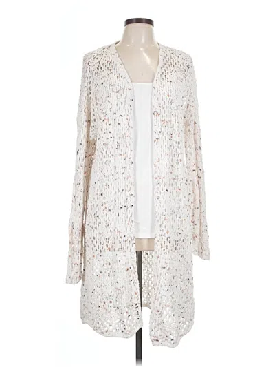 Pre-owned Lovestitch Cardigan Sweater In White