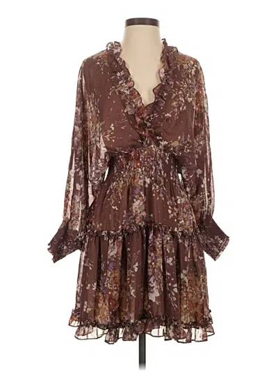 Pre-owned Lovestitch Casual Dress In Brown