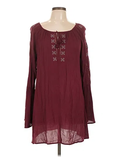 Lovestitch Casual Dress In Burgundy