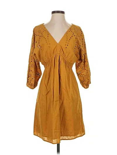 Pre-owned Lovestitch Casual Dress In Gold