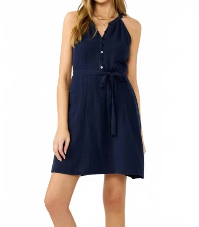 Lovestitch Coastline Mini Dress In Midnight In Blue