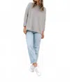Lovestitch Emerson Essential Pullover Sweater In Cement In Gray