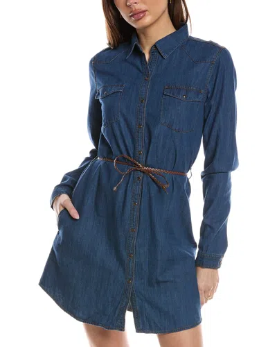 Lovestitch Denim Shirtdress In Blue
