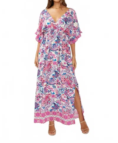 Lovestitch Dreamweaver Maxi Dress In Floral Pink