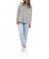 Lovestitch Emerson Essential Pullover Sweater In Cement In Gray