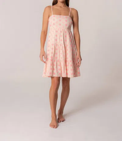 Lovestitch Emma Mini Dress In Natural/pink