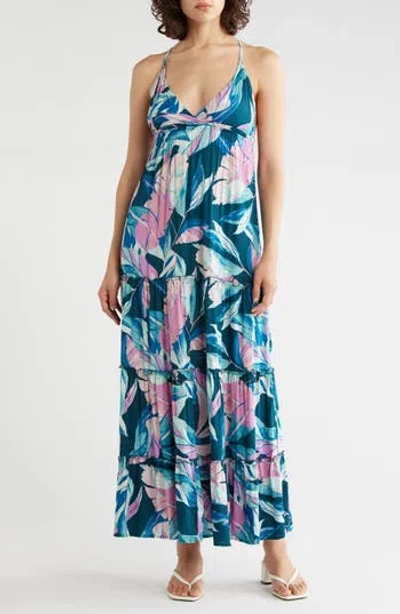 Lovestitch Empire Maxi Dress In Blue