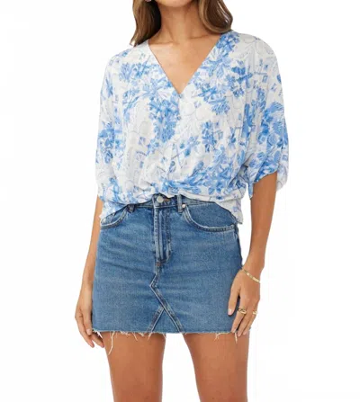 Lovestitch Farah Floral Top In Light Blue