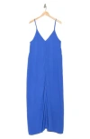 Lovestitch Gauze Maxi Dress In Blue