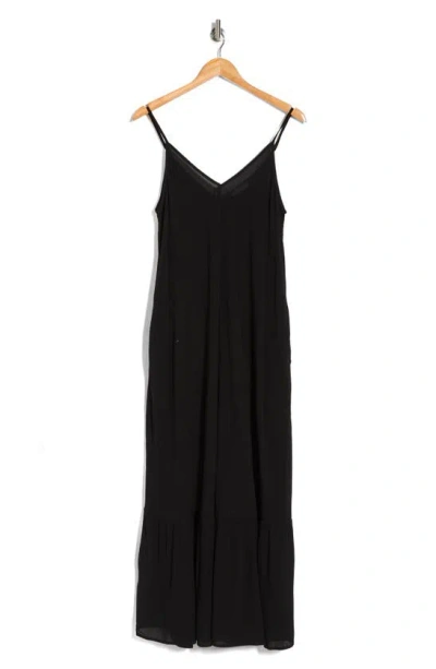 Lovestitch Gauze Maxi Dress In Black