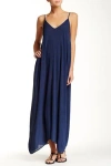 Lovestitch Gauze Maxi Dress In Dark Navy