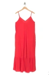 Lovestitch Gauze Maxi Dress In Flame