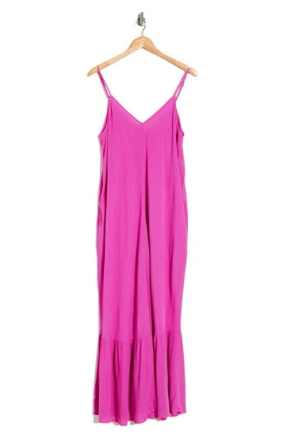 Lovestitch Gauze Maxi Dress In Pink