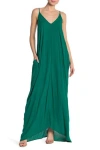 Lovestitch Gauze Maxi Dress In Shamrock