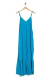 Lovestitch Gauze Maxi Dress In Turquoise