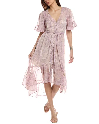 Lovestitch High-low Midi Dress In Purple