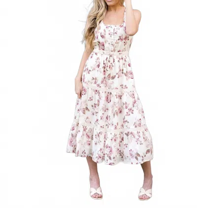 Lovestitch Kayla Dress In Beige In Transparent