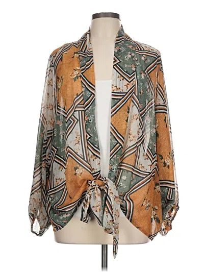 Pre-owned Lovestitch Kimono In Brown