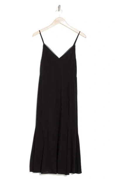 Lovestitch Lace Camisole Midi Dress In Black