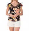Lovestitch Layla Top In Black/dusty Coral In Multi