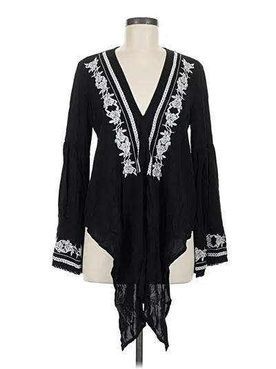 Pre-owned Lovestitch Long Sleeve Blouse In Black