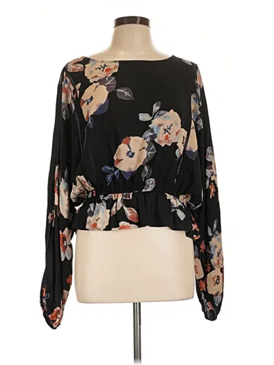 Pre-owned Lovestitch Long Sleeve Blouse In Black