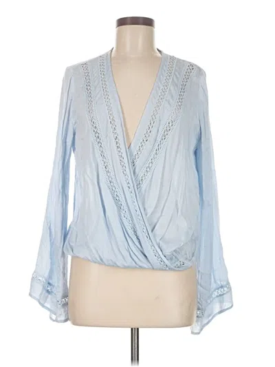 Pre-owned Lovestitch Long Sleeve Blouse In Blue
