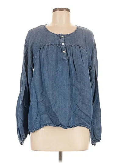 Pre-owned Lovestitch Long Sleeve Blouse In Blue