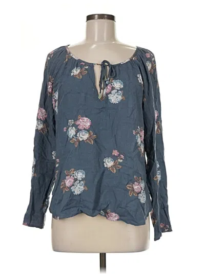 Pre-owned Lovestitch Long Sleeve Blouse In Blue