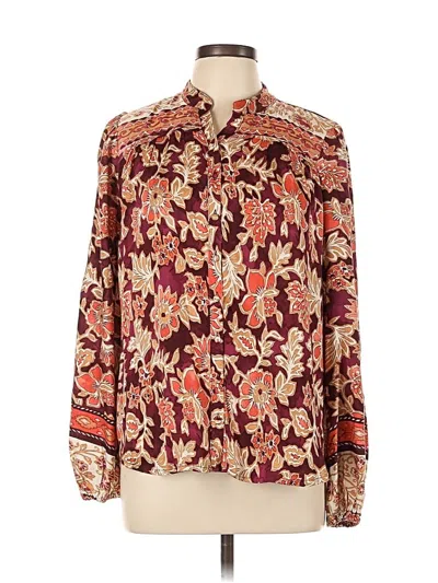 Pre-owned Lovestitch Long Sleeve Blouse In Brown