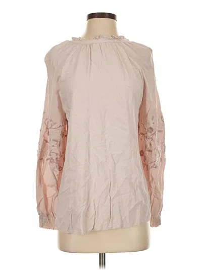 Pre-owned Lovestitch Long Sleeve Blouse In Brown