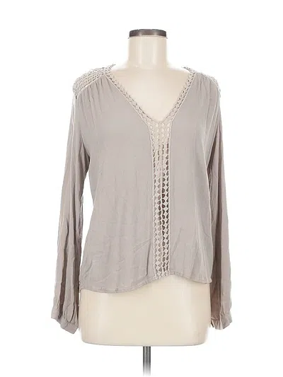 Pre-owned Lovestitch Long Sleeve Blouse In Gray