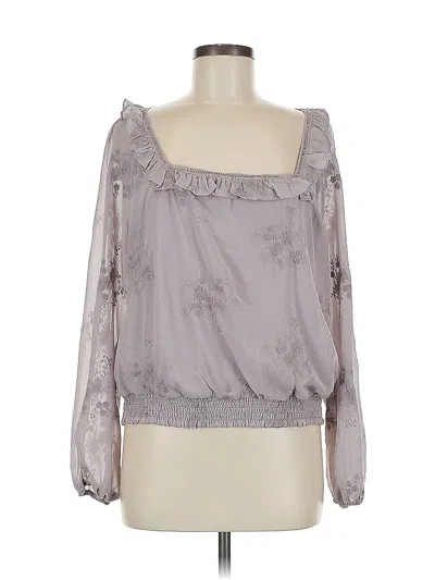 Pre-owned Lovestitch Long Sleeve Blouse In Gray