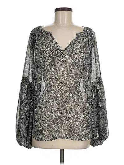 Pre-owned Lovestitch Long Sleeve Blouse In Gray