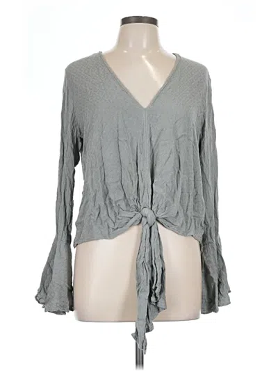 Pre-owned Lovestitch Long Sleeve Blouse In Gray
