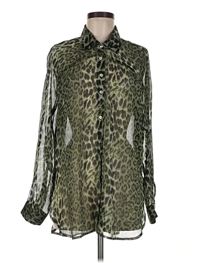 Pre-owned Lovestitch Long Sleeve Blouse In Green