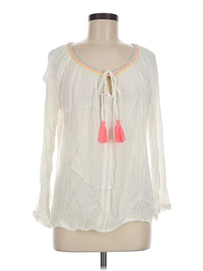 Pre-owned Lovestitch Long Sleeve Blouse In Ivory