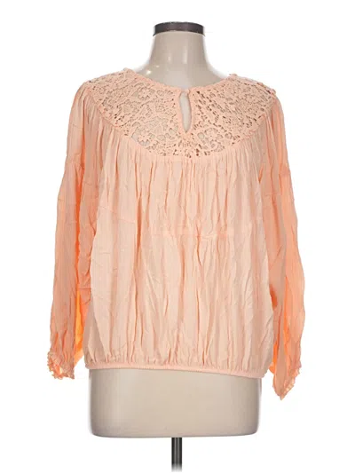 Pre-owned Lovestitch Long Sleeve Blouse In Orange