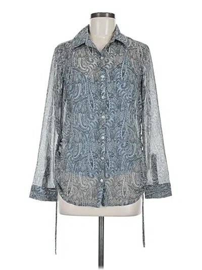 Pre-owned Lovestitch Long Sleeve Blouse In Silver