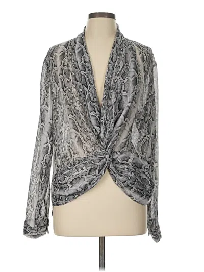 Pre-owned Lovestitch Long Sleeve Blouse In Silver