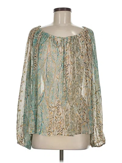 Pre-owned Lovestitch Long Sleeve Blouse In Teal