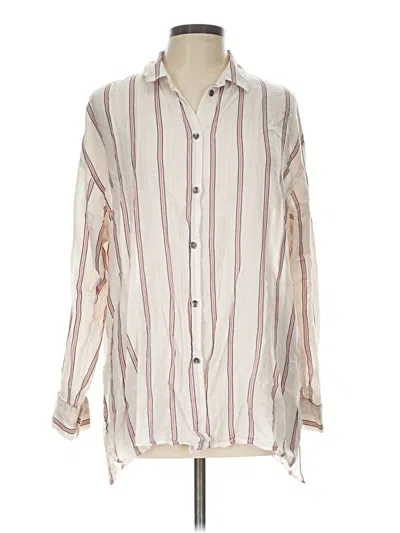 Pre-owned Lovestitch Long Sleeve Button Down Shirt In Ivory