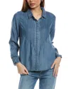 Lovestitch Pintuck Blouse In Blue