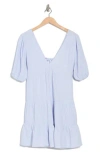 Lovestitch Puff Sleeve Cotton Babydoll Minidress