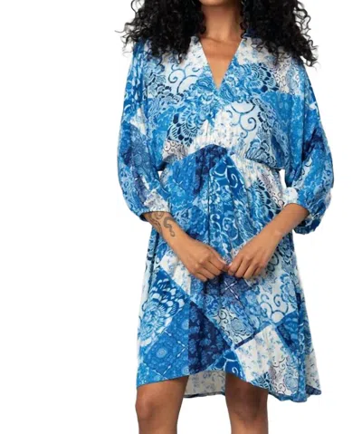 Lovestitch Romina Dress In Navy In Multi