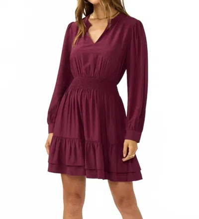 Lovestitch Sable Mini Dress In Burgundy