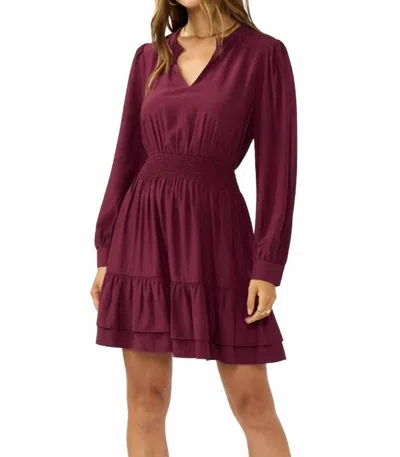 Lovestitch Sable Mini Dress In Red In Burgundy